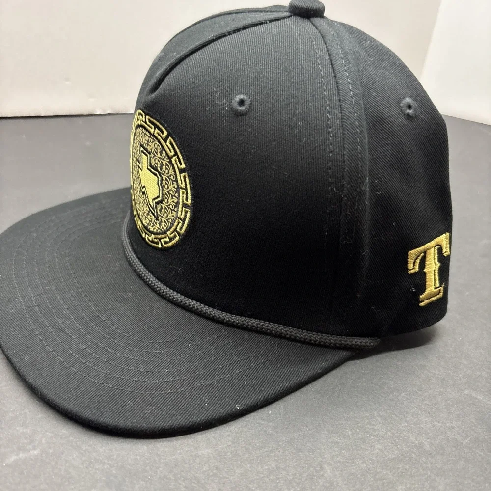 Texas Rangers Baseball Black and Gold Hat Success Brands‎ Coca-Cola